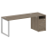 Рабочая станция Metal System Style БО.РС-СТП1.4 1812x720x750 (Дуб Наварра/Серый металл)