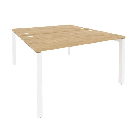 Рабочая станция на П-образном м/к Onix O.MP-D.RS-2.3.8 1380x1635x750 (Тиквуд Светлый/Белый Металл)