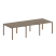 Переговорный стол 3 столешницы Metal System Style БП.ПРГ-3.1 3000x1235x750 (Дуб Наварра/Серый металл)