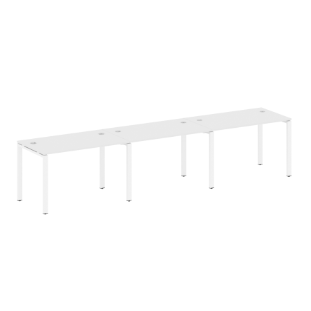 Рабочая станция на 3 раб. места Metal System Style БП.СМ-3.2 3600x720x750 (Белый/Белый металл)