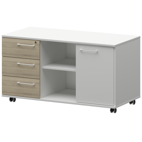 Креденция левая Кортез KZT-62L 1200x568x648 (Кронберг/Белый)