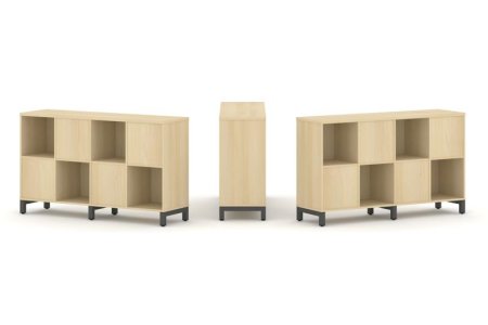 Набор стеллажа 2-х сторонний, 2 яруса SN.NSD-241 (1488х400х881) (Акация Лорка/Металл Антрацит)