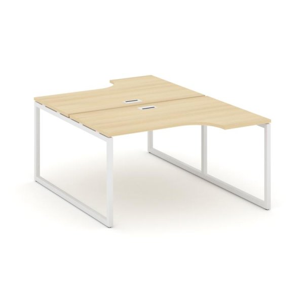 Рабочая станция эргономичная SN-4O.DRPA-011 (1380х1432/1992х750) (Акация Лорка/Металл Белый)