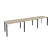 Рабочая станция на П-образном м/к Onix O.MP-RS-3.2.7 3540x720x750 (Тиквуд Темный/Белый Металл)