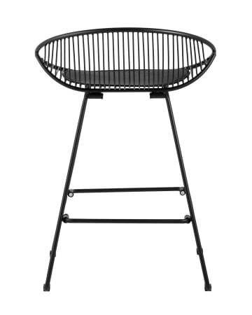 Стул полубарный UFO черный с черной подушкой (Стул полубарный Ufo черный)