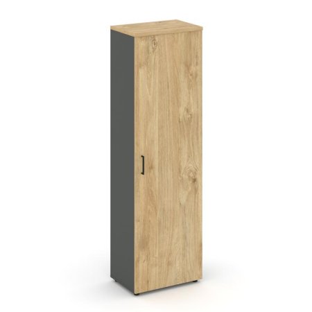 Гардероб узкий неглубокий SN.GB.E-001 (600х400х1982) (Антрацит/Тиквуд Светлый)