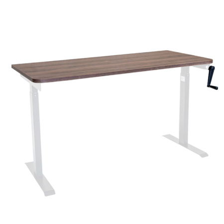 Стол c ручным приводом LA-T33-M1 (1400x600x725-1165) (Коричневый дуб | Белый)