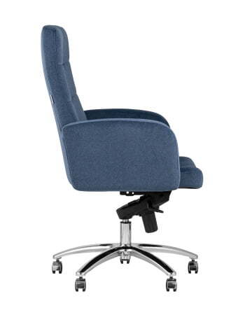 Кресло руководителя Лансет микровелюр темно-синий (Компьютерное кресло Лансет темно-синий)