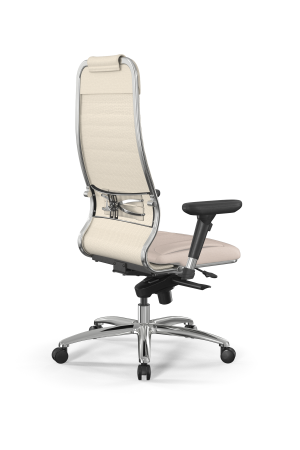 Кресло для руководителя Метта Samurai L1-4D - Infinity /Uc02/Wm06/D13P(M06.B31.G04.W03) (Молочный)