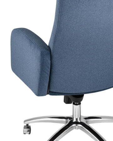 Кресло руководителя Лансет микровелюр темно-синий (Компьютерное кресло Лансет темно-синий)