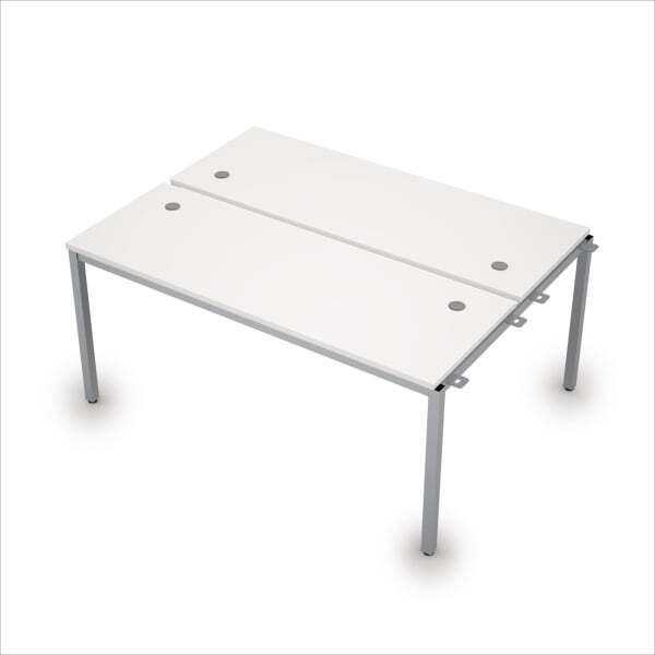 6МБН.264 Сдвоенные бенч-системы, начальный модуль (1600x1235x750) (Белый/Алюминий матовый)