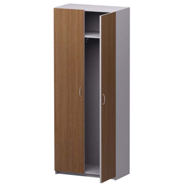 Офисный шкаф для одежды Бюджет 2555 716x349x1810 (Орех Онтарио)