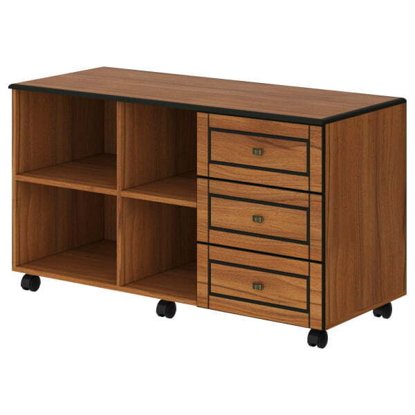 Тумба мобильная Larex LCRT 1250 R 1200x500x670 (Орех Тироли)
