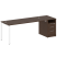 Рабочая станция с опорной тумбой Metal System Style БП.РС-СТП-1.5 2212x720x750 (Дуб Наварра/Серый металл)