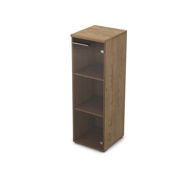 Пенал средний со стеклом Gloss line 9НП.017.3 400x450x1245 (Teakwood)