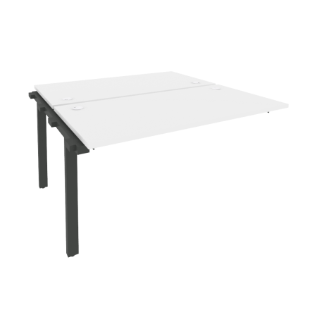 Наборный элемент рабочей станции на м/к Onix O.M-2.NRS-3.7 1380x1475x750 (Белый Бриллиант/Черный металл)