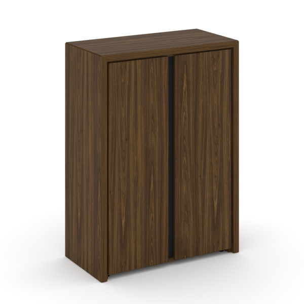 Шкаф средний широкий Corner COR.ST-2.3 (900x450x1231) (Орех Лоренцо-Графит)