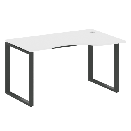 Стол криволинейный правый Metal System Style БО.СА-2 Пр 1400x900x750 (Белый/Антрацит металл)