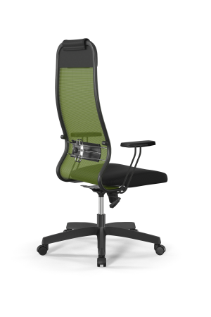 Кресло для руководителя Метта Sit 10 B1-111T - X2+UMF(X1) /Ub00/Wh00/T1bp-b(M09.B02.G15.W01) (Зеленый | Черный)