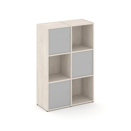 Стеллаж Locker Plus LK.K-002 798x350x1203 (Денвер Светлый | Серый)