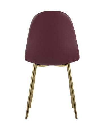 Стул Валенсия экокожа красная золотые ножки (Стул Валенсия красный)