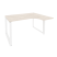 Стол эргономичный правый на О-образном м/к Onix O.MO-SA-3R 1380x1180x750 (Тиквуд Темный/Белый Металл)