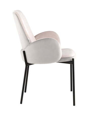 Стул Дивора велюр светло-розовый со светло-серой спинкой (Стул Дивора светло-розовый, светло-серый)