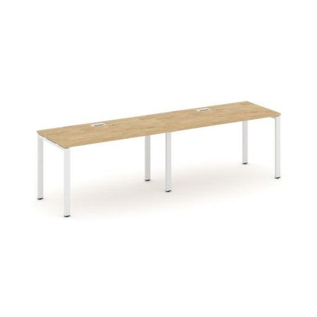 Рабочая станция 1 сторонняя SN-6P.ORS-012 (2360х700х750) (Тиквуд Светлый/Металл Белый)