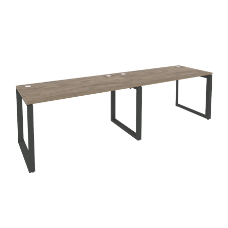 Рабочая станция на О-образном м/к Onix O.MO-RS-2.3.7 2760x720x750 (Тиквуд Темный/Черный металл)