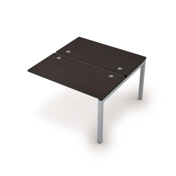 6МБК.5268 Бенч-система на 2 рабочих места, конечный модуль (1200x1235x750) (Венге/Алюминий матовый)