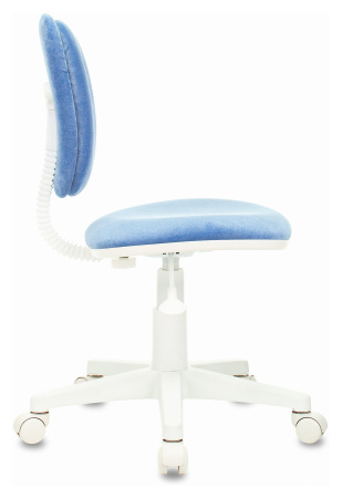 Кресло детское CH-W204NX голубой Velvet 86 крестов. пластик белый пластик белый (Голубой)