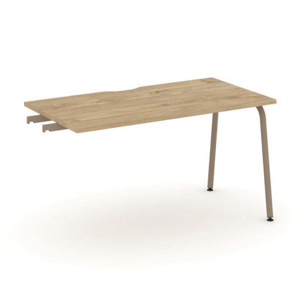 Стол приставка к опорным тумбам ES.SPR-3-VK (1380х730х750) (Тиквуд Светлый/Металл Латте)