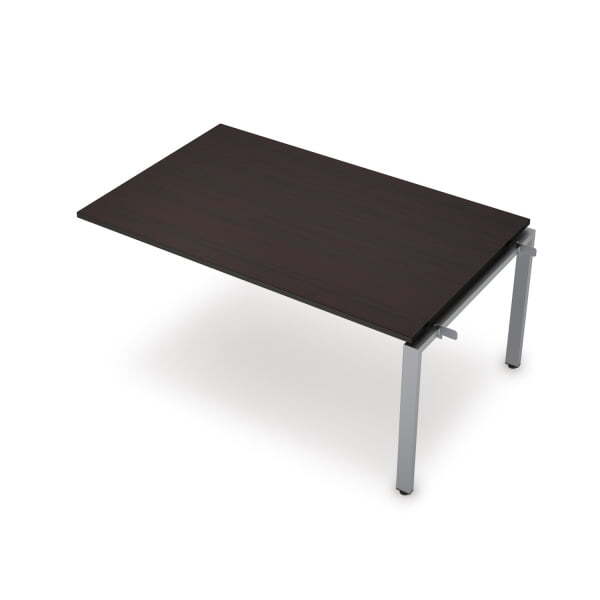 6МПС.604 Бенч-система для переговорных столов, средний модуль (1600x1000x750) (Венге/Алюминий матовый)