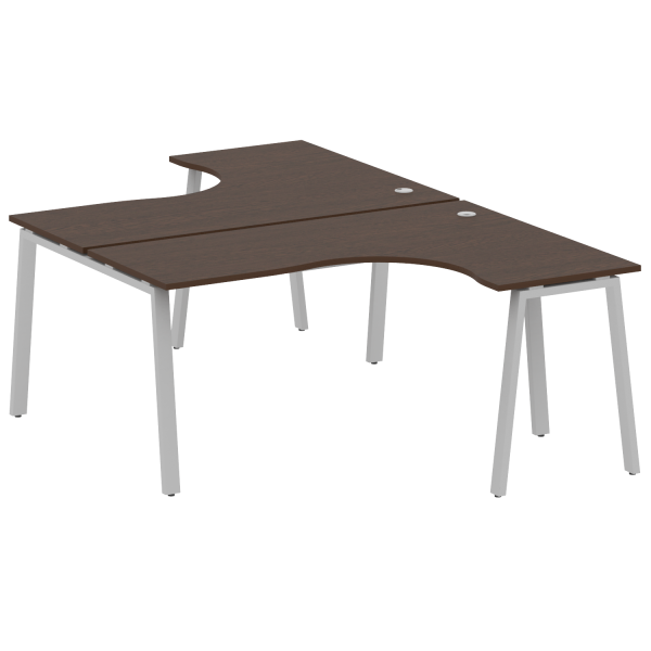 Рабочая станция криволинейная Metal System Style БА.РАС-СА-2.4 1600x2435x750 (Венге Цаво/Серый металл)