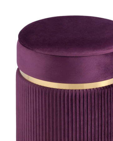 Пуф Миранда с ящиком велюр сливовый (Пуф Миранда сливовый)