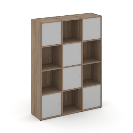 Стеллаж Locker Plus LK.K-006 1188x350x1593 (Дуб Аризона | Серый)