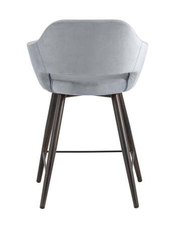 Стул полубарный Саймон велюр серый (Стул полубарный Саймон серый)
