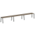 Рабочая станция на 3 рабочих места на А-образном м/к Metal System Style БА.СМ-3.5 5400x720x750 (Дуб наварра/Серый металл)