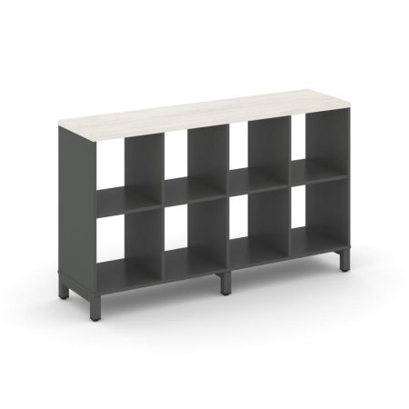 Каркас стеллажа 2 яруса SN.KS-240 (1488х400х881) (Антрацит/Дуб Наварра/Металл Антрацит)