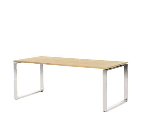 EXE Стол для руководителя 200 (Дуб Светлый/Хром металл)