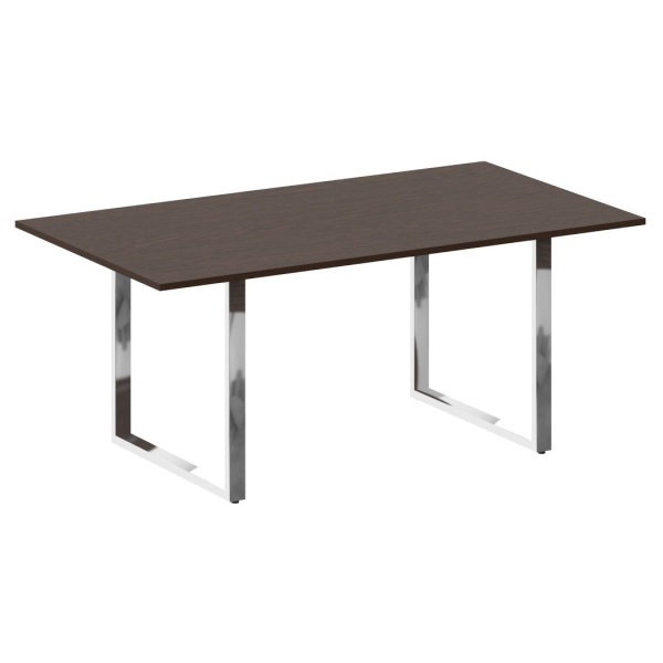 Стол переговорный на О-обр. м/к БО.ПРГ-180 1800x1000x750 (Венге Цаво/Нерж. Сталь)
