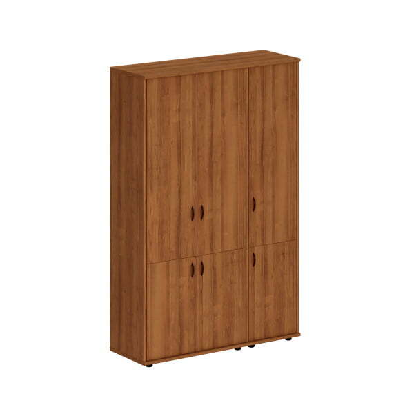Шкаф комбинированный высокий (закрытый + закрытый узкий) Престиж Исп.50 1330x460x2030 (Темный орех)