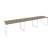 Рабочая станция на О-образном м/к Onix O.MO-RS-3.2.7 3540x720x750 (Тиквуд Темный/Белый Металл)