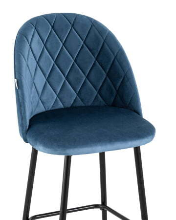 Стул барный Марсель велюр пыльно-синий (Стул барный Марсель синий)