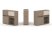 Тумба двойная + низкая надставка ES.NB.2N-13 (1500х410х1135) (Латте/Тиквуд Светлый)