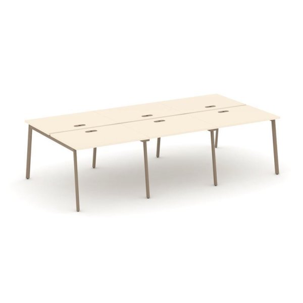 Рабочая станция 6 мест ES.D.RS-6.1-LP (2940х1500х750) (Сатин/Металл Латте)