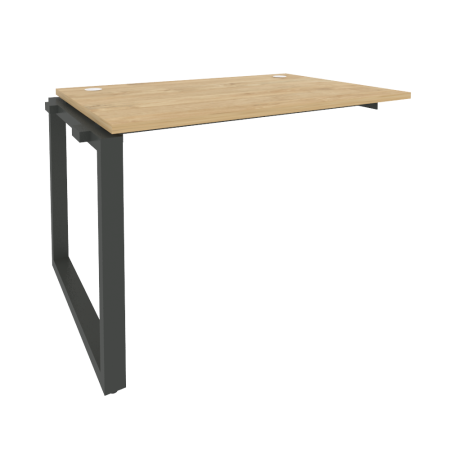 Наборный элемент рабочей станции на О-образном м/к Onix O.MO-1.NRS-2.8 1180x800x750 (Тиквуд Светлый/Черный металл)