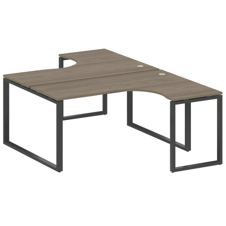 Рабочая станция криволинейная Metal System Style БО.РАС-СА-2.4 1600x2435x750 (Вяз/Антрацит металл)