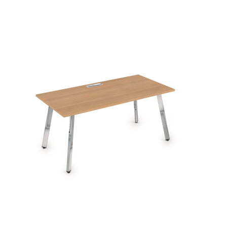 10СР.079 Стол рабочий, прямолинейный (1400x700x750) (RomanoМеталл глянец)