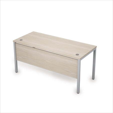 6МД.004 Стол рабочий (1600x700x750) (Шамони светлый/Алюминий матовый)